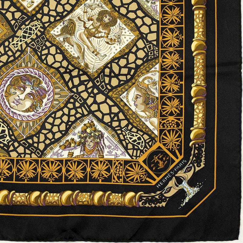 Hermes Scarf "Mare Nostrum" by Annie Faivre 90cm Silk