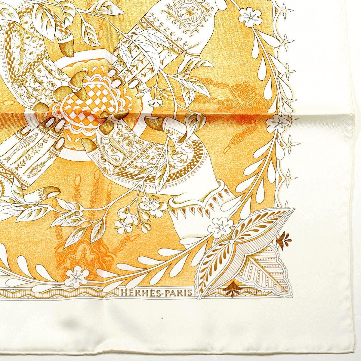 Hermes Scarf "Chants du Henne" by Laurence Bourthoumieux 90cm Silk | Carre Foulard