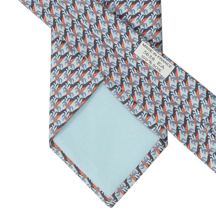 Hermes Men's Silk Tie Mustangs Pattern 5638