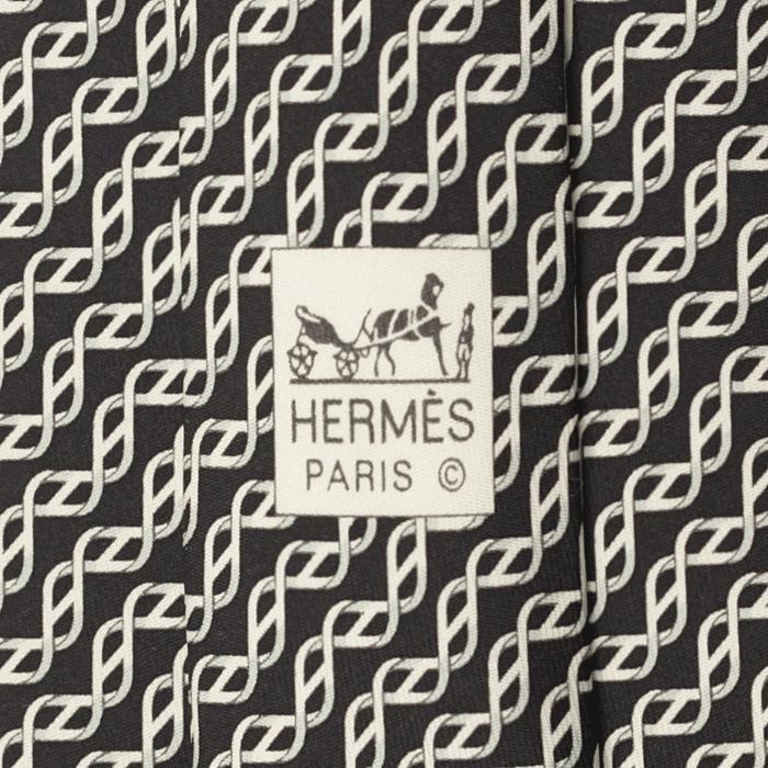 Hermes Men's Silk Tie Geometric H Helix Pattern 5467