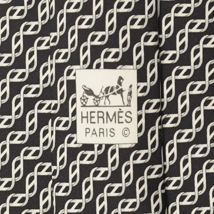 Hermes Men's Silk Tie Geometric H Helix Pattern 5467