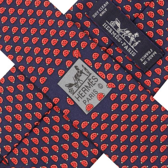 Hermes Men's Silk Tie Whimsical Lady Bugs Pattern 605801 | Necktie Cravate