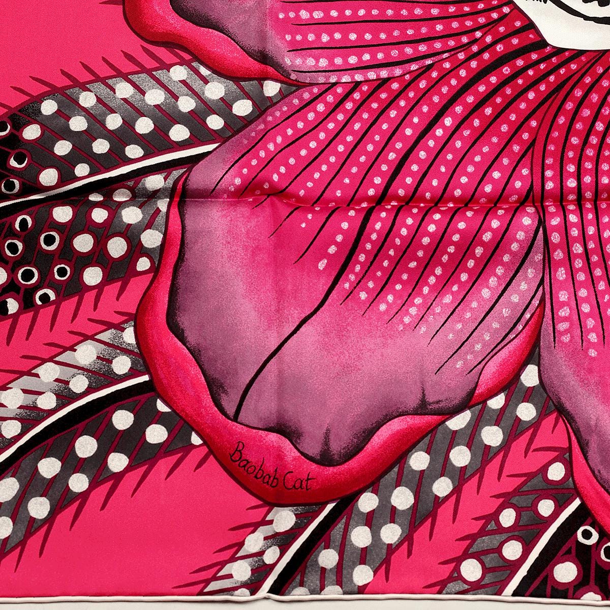 Hermes Scarf "Baobab Cat" by Ardmore Artists 90cm Silk | Foulard Carre