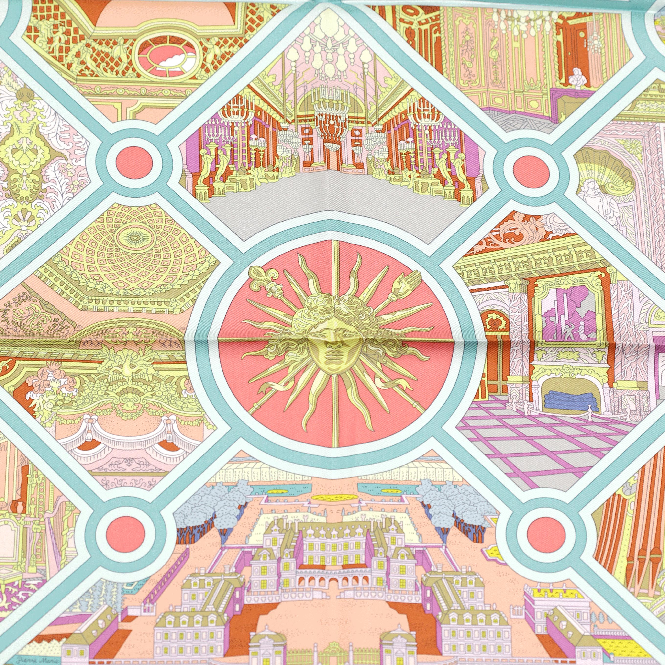 Hermes Scarf "Flanerie a Versailles" by Pierre Marie 90cm Silk | Carre Foulard