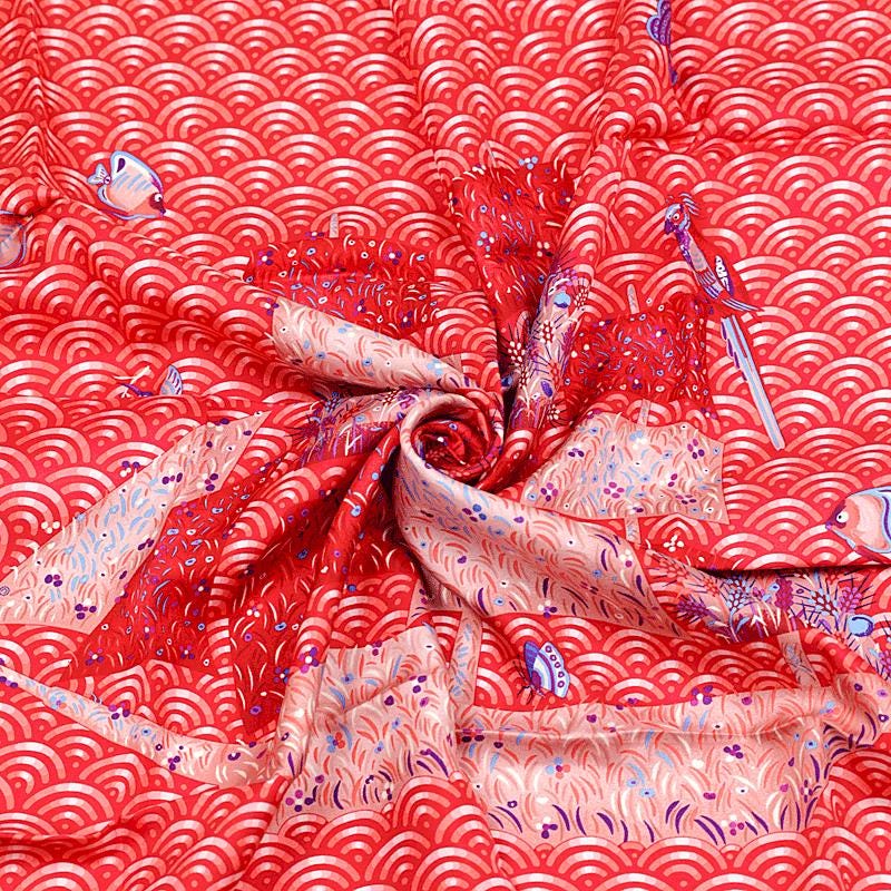 Hermes Scarf "Bateau Fleuri" by Ljubomir Milinkov 90cm Silk