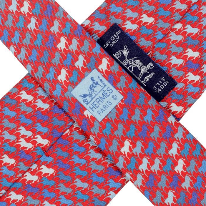 Hermes Men's Silk Tie Horse of Lascaux Pattern 5460