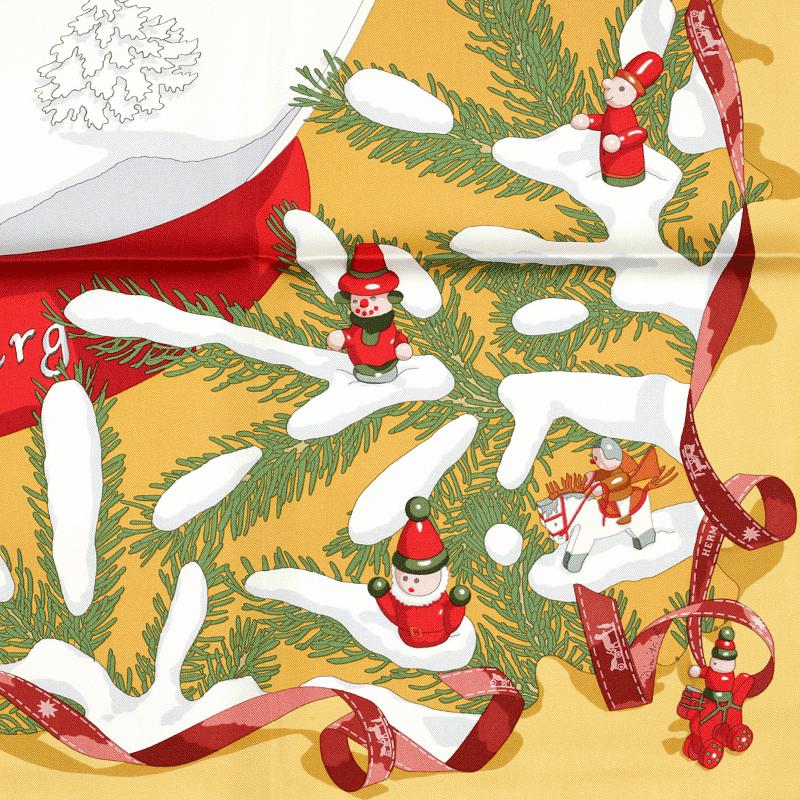 Hermes Scarf "Noel au 24 Faubourg" by Dimitri Rybaltchenko 90cm Silk | Carre Foulard