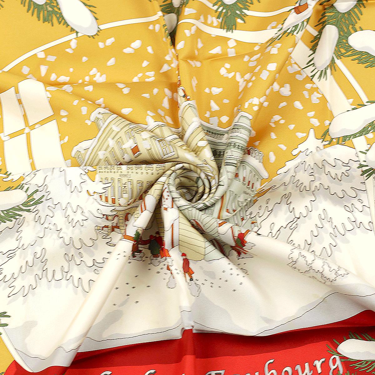 Hermes Scarf "Noel au 24 Faubourg" by Dimitri Rybaltchenko 90cm Silk | Carre Foulard