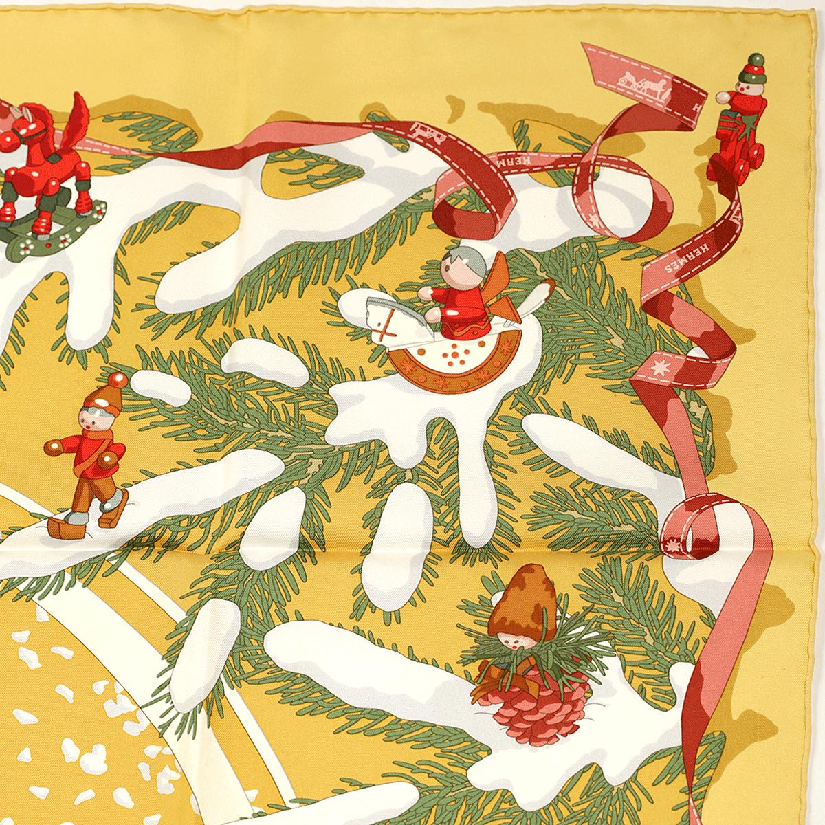 Hermes Scarf "Noel au 24 Faubourg" by Dimitri Rybaltchenko 90cm Silk | Carre Foulard