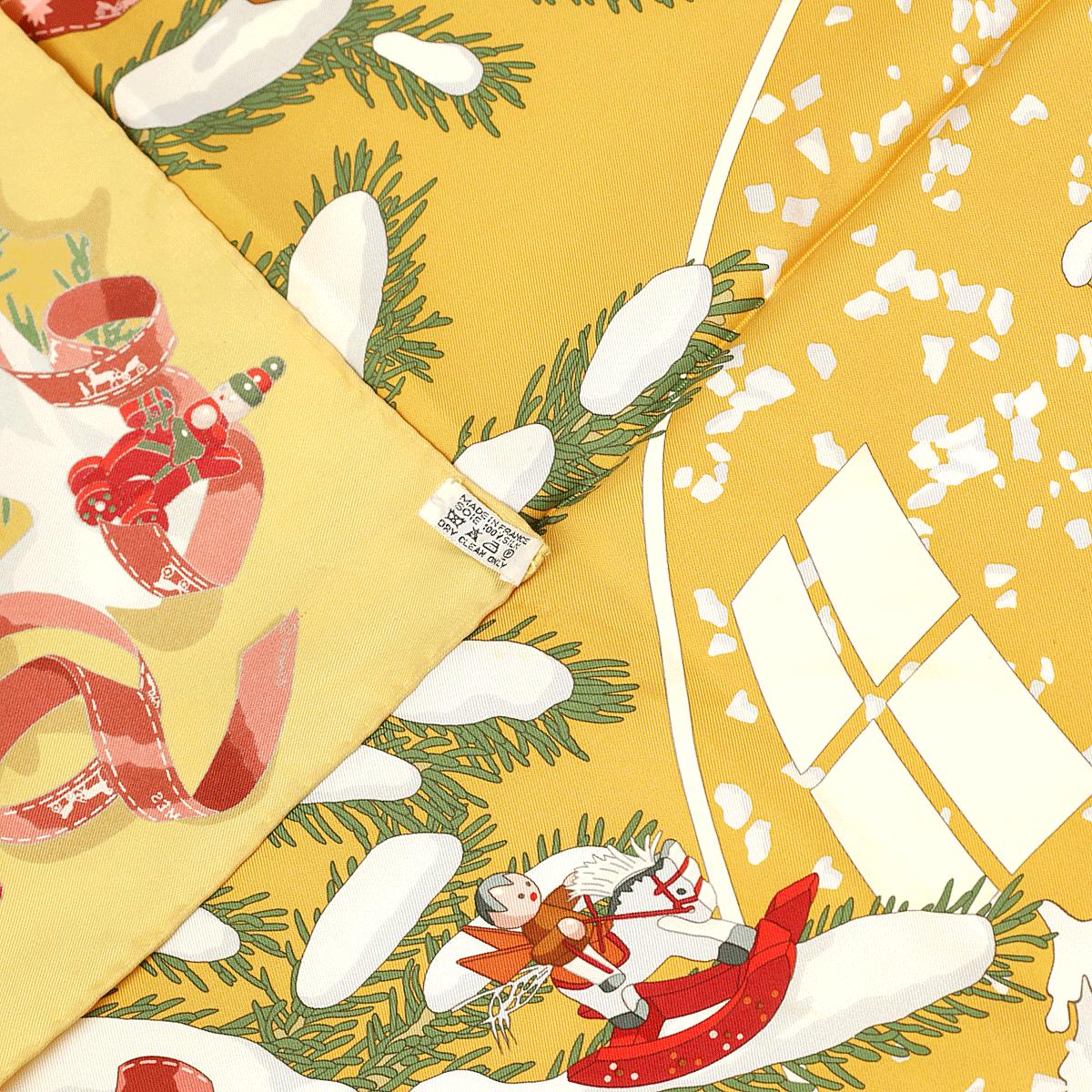 Hermes Scarf "Noel au 24 Faubourg" by Dimitri Rybaltchenko 90cm Silk | Carre Foulard