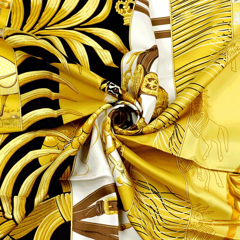 Hermes Scarf "Carre en Carres" by Bali Barret 90cm Silk