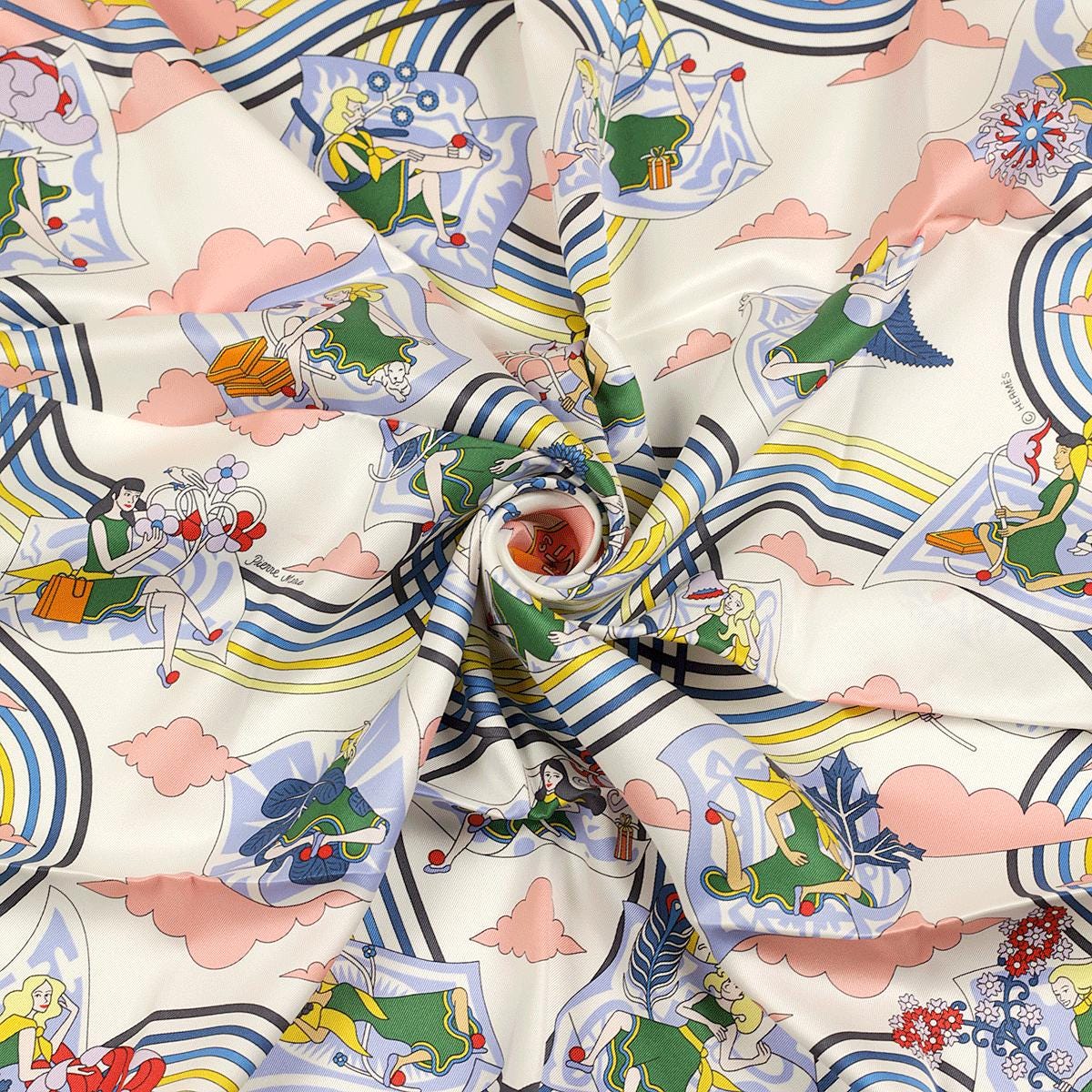 Hermes Scarf "Carres Volants" by Pierre Marie 70cm Silk | Carre Foulard