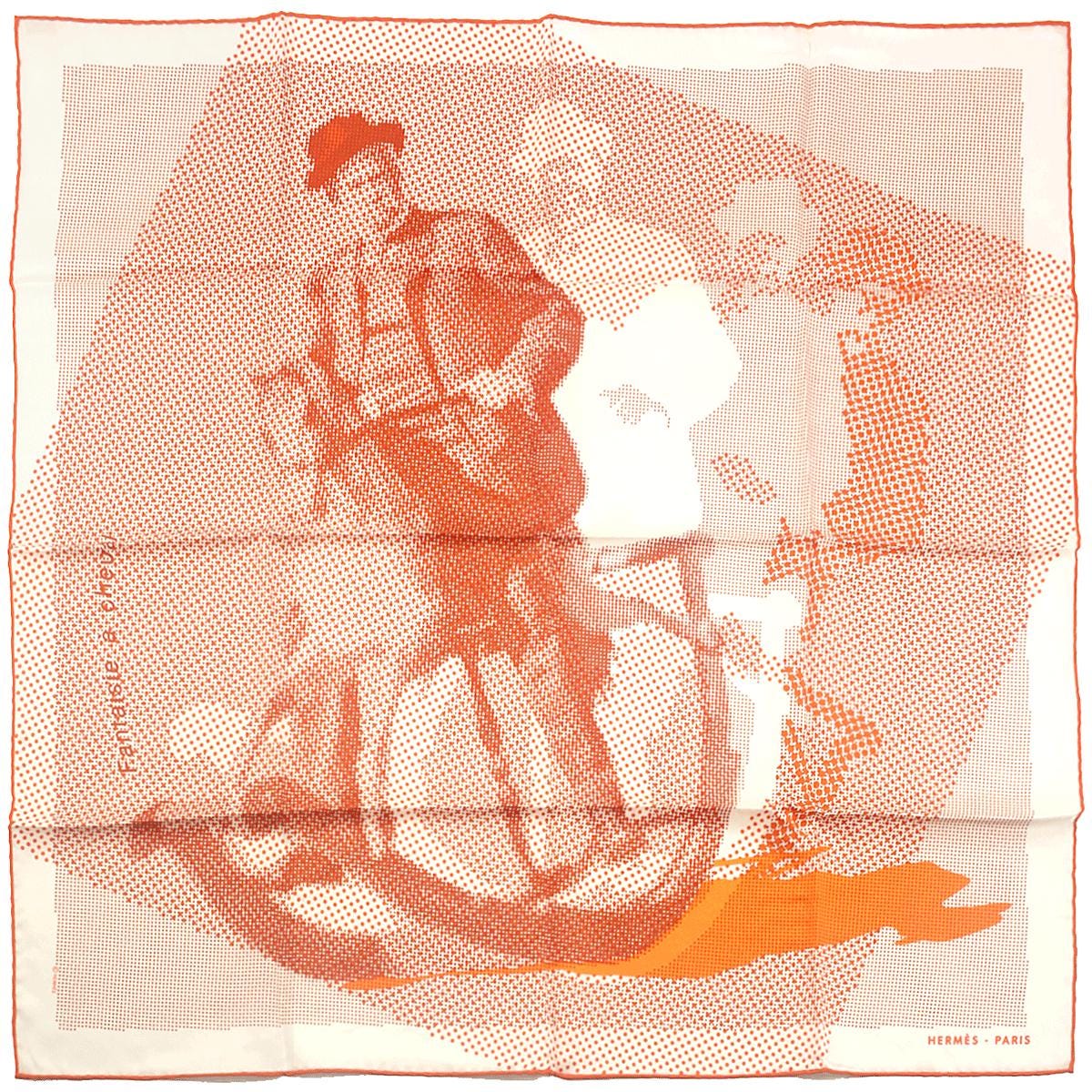Hermes Scarf "Fantaisie a Cheval" by Bali Barret 70cm Silk