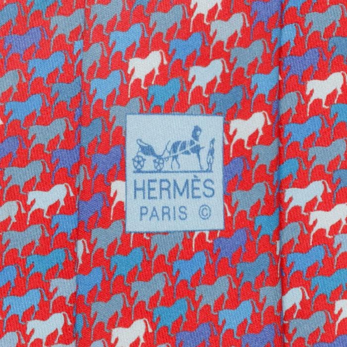 Hermes Men's Silk Tie Horse of Lascaux Pattern 5460