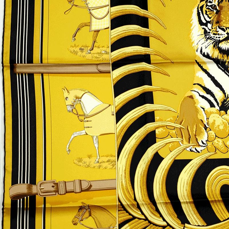 Hermes Scarf "Carre en Carres" by Bali Barret 90cm Silk