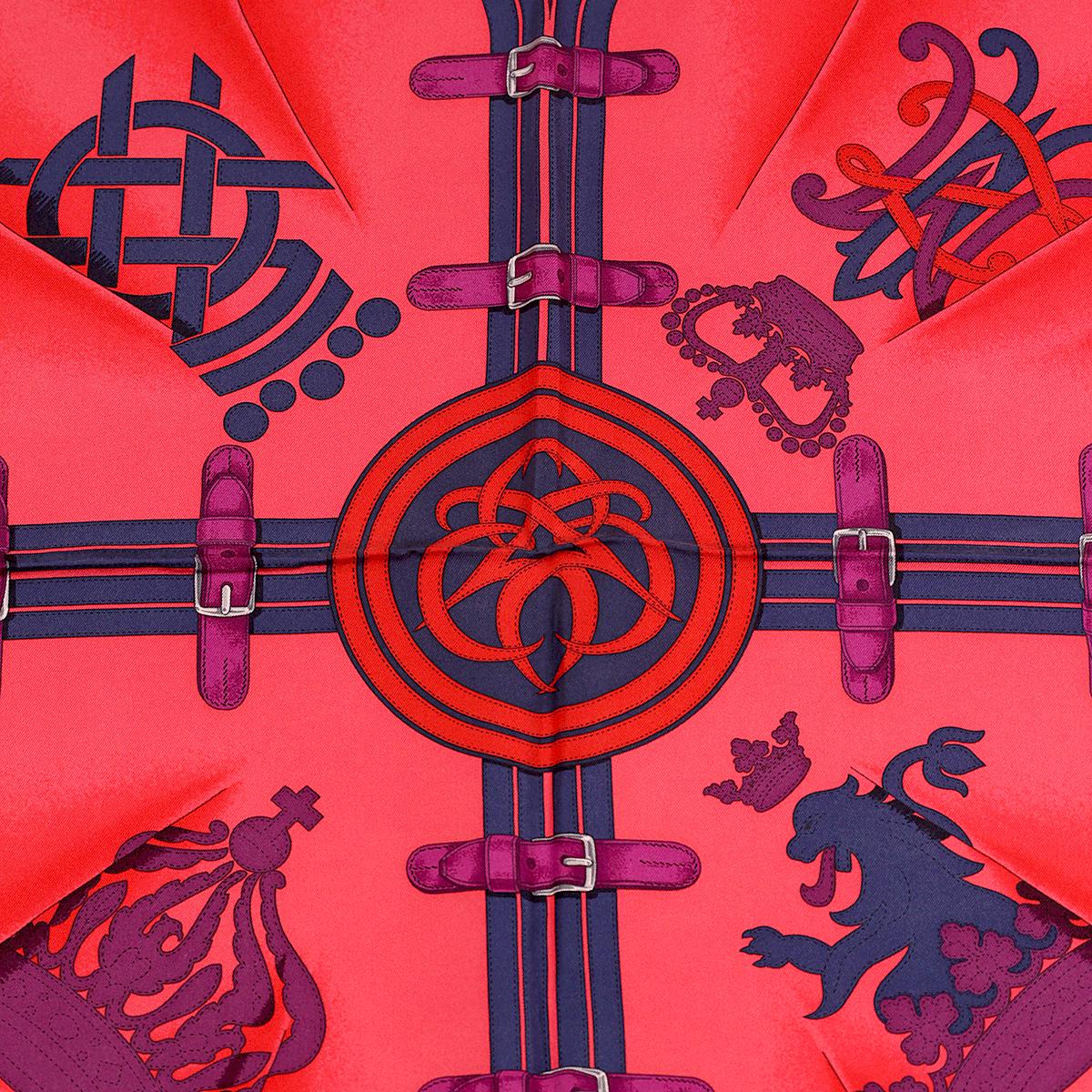 Hermes Scarf "Grande Tenue" by Henri d'Origny 90cm Silk Wash Scarf