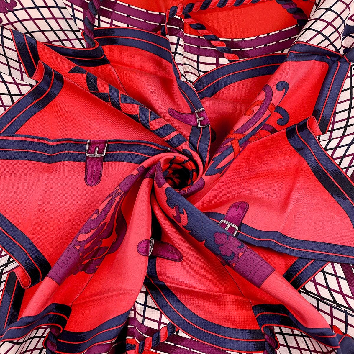 Hermes Scarf "Grande Tenue" by Henri d'Origny 90cm Silk Wash Scarf