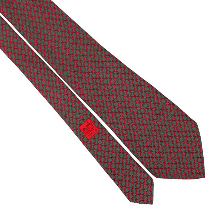 Hermes Men's Silk Tie H Geometric Pattern 5274 | Necktie Cravate