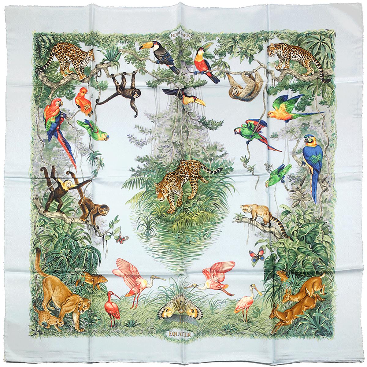 Hermes Scarf "Equateur" by Robert Dallet 90cm Silk | Foulard Carre
