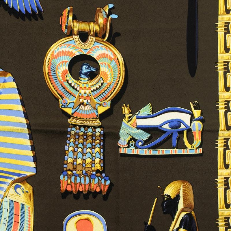 Hermes Scarf "Tutankhamun" by Vladimir Rybaltchenko 90cm Silk