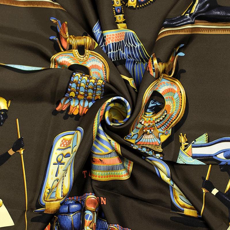 Hermes Scarf "Tutankhamun" by Vladimir Rybaltchenko 90cm Silk