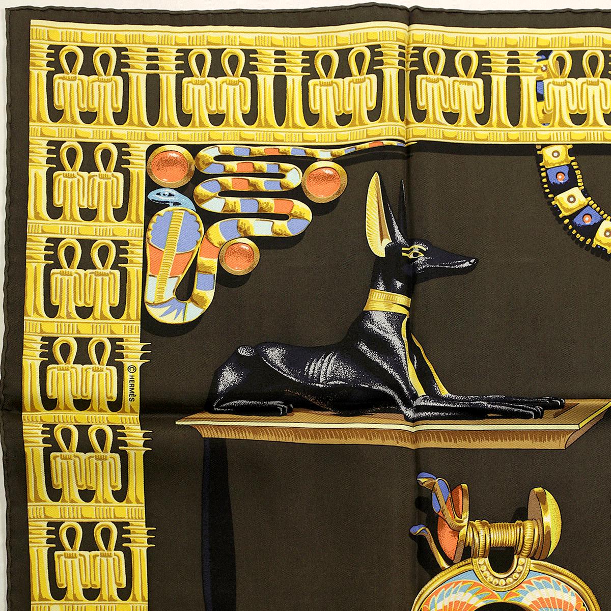 Hermes Scarf "Tutankhamun" by Vladimir Rybaltchenko 90cm Silk