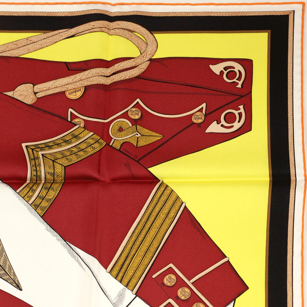 Hermes Scarf "Zouaves et Dragons" by Virginie Jamin 90cm Silk