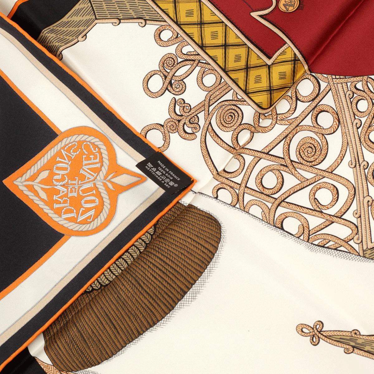 Hermes Scarf "Zouaves et Dragons" by Virginie Jamin 90cm Silk