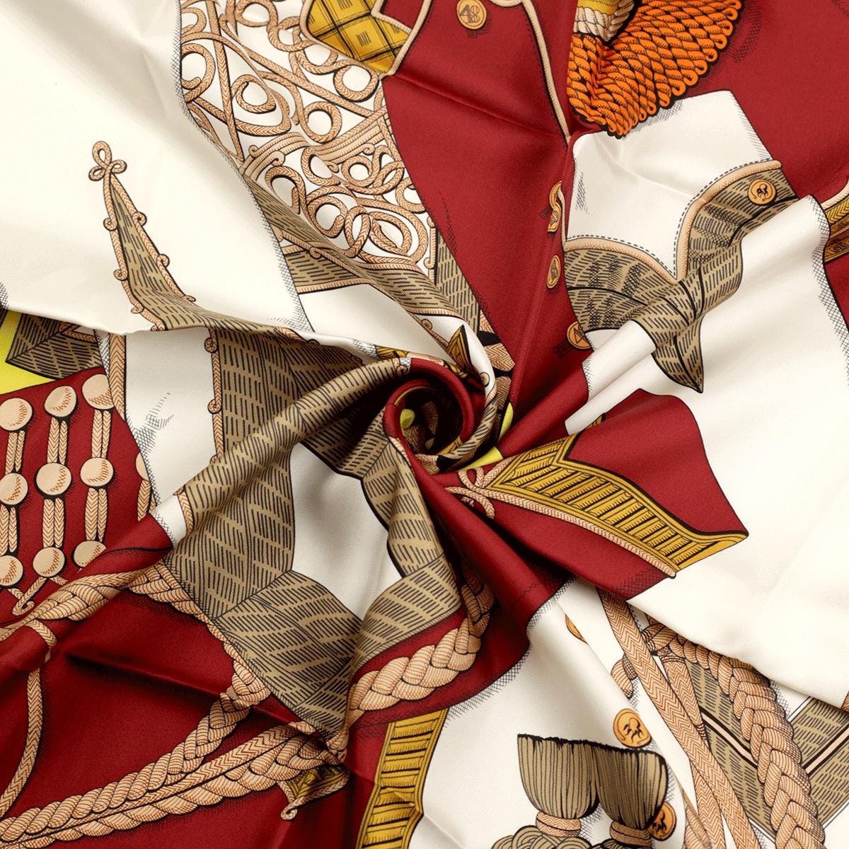 Hermes Scarf "Zouaves et Dragons" by Virginie Jamin 90cm Silk