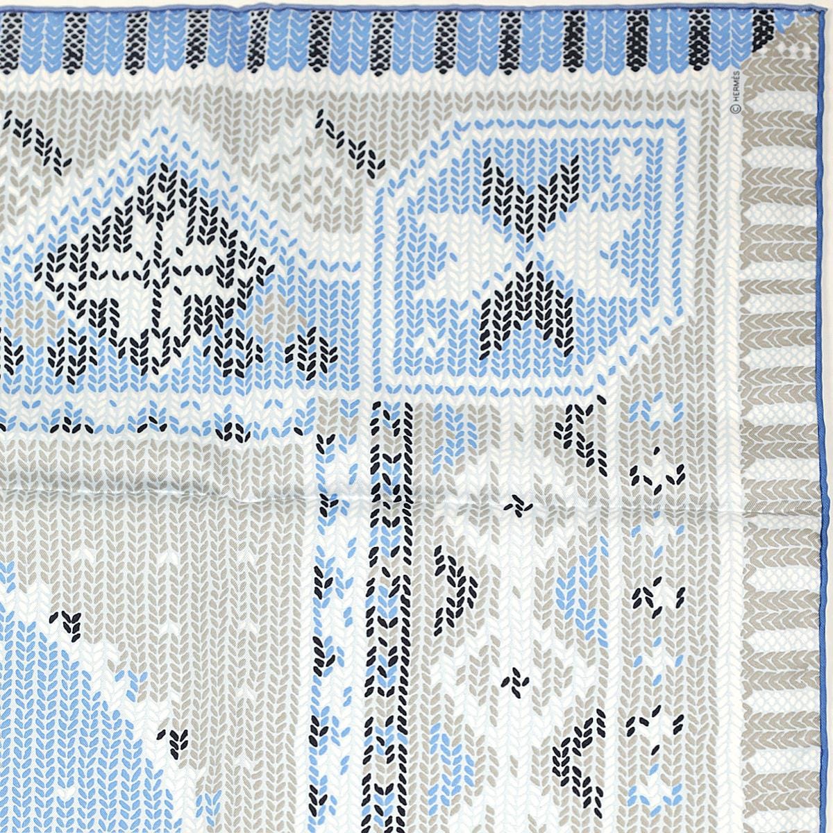 Hermes Scarf "Au Coin du Feu" by Dimitri Rybaltchenko 90cm Silk