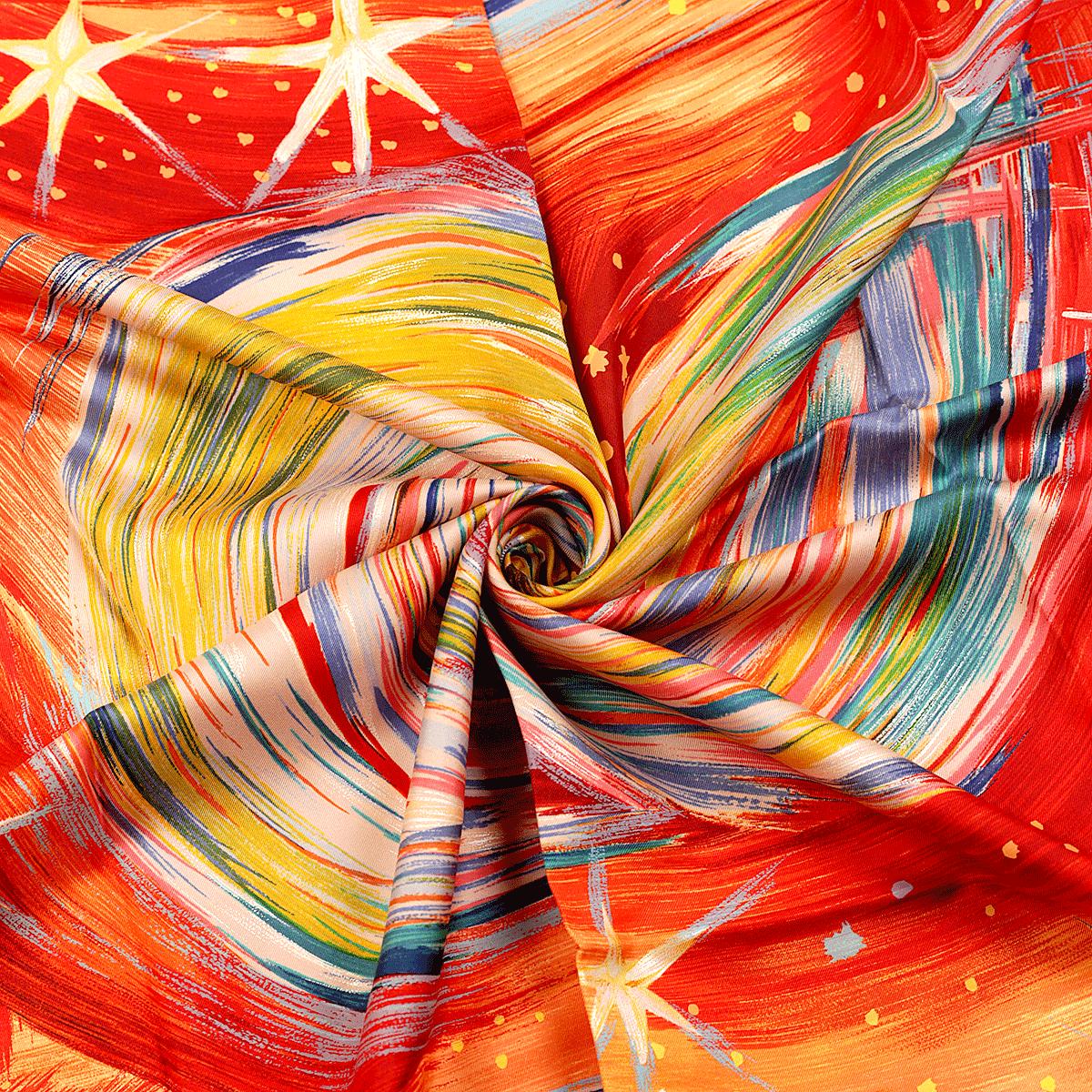 Hermes Scarf "Feux du Ciel" by Sefedin Kwumi 90cm Silk | Foulard Carre