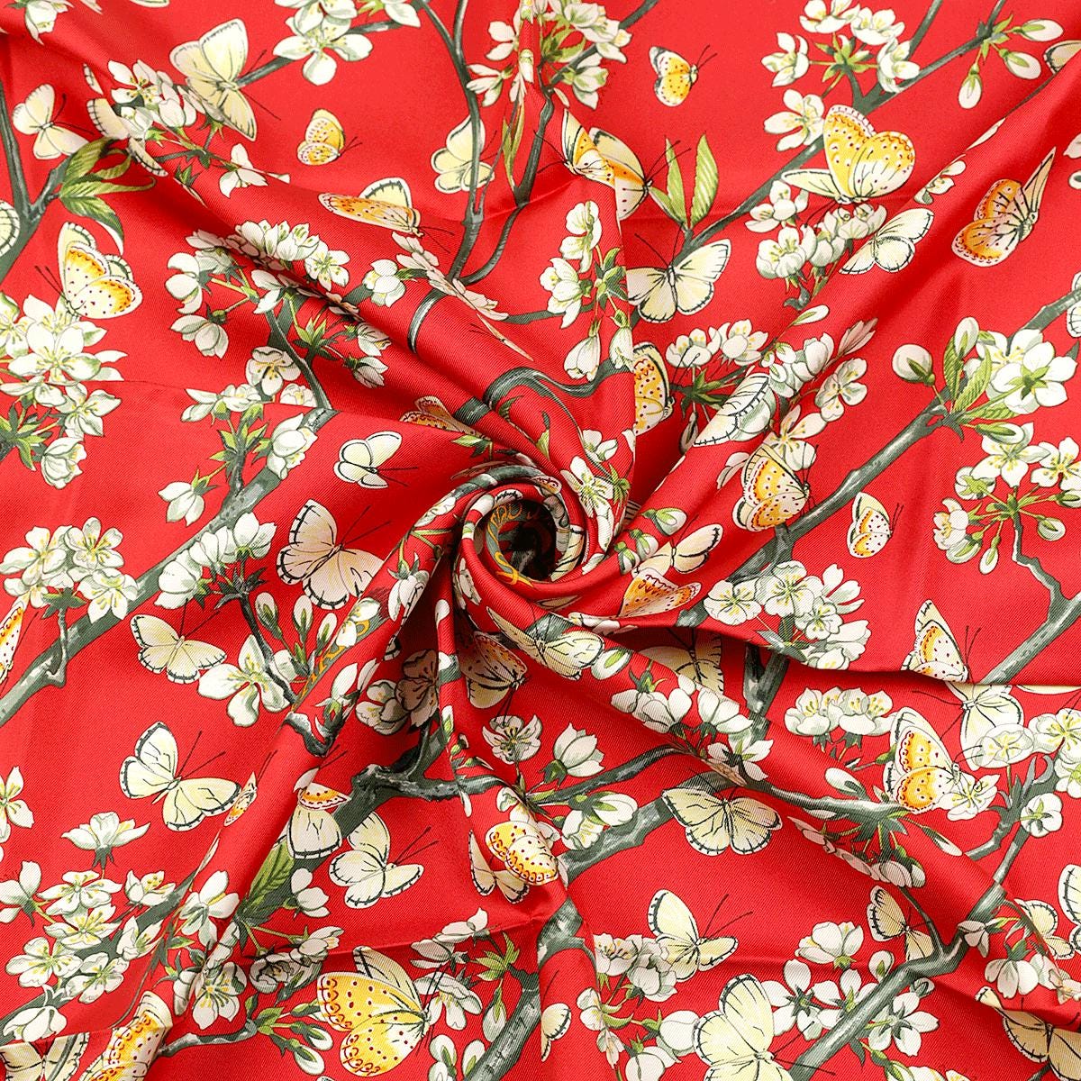 Hermes Scarf "Vol Amoureux des Azures" by Laurence Bourthoumieux 90cm Silk | Carre Foulard