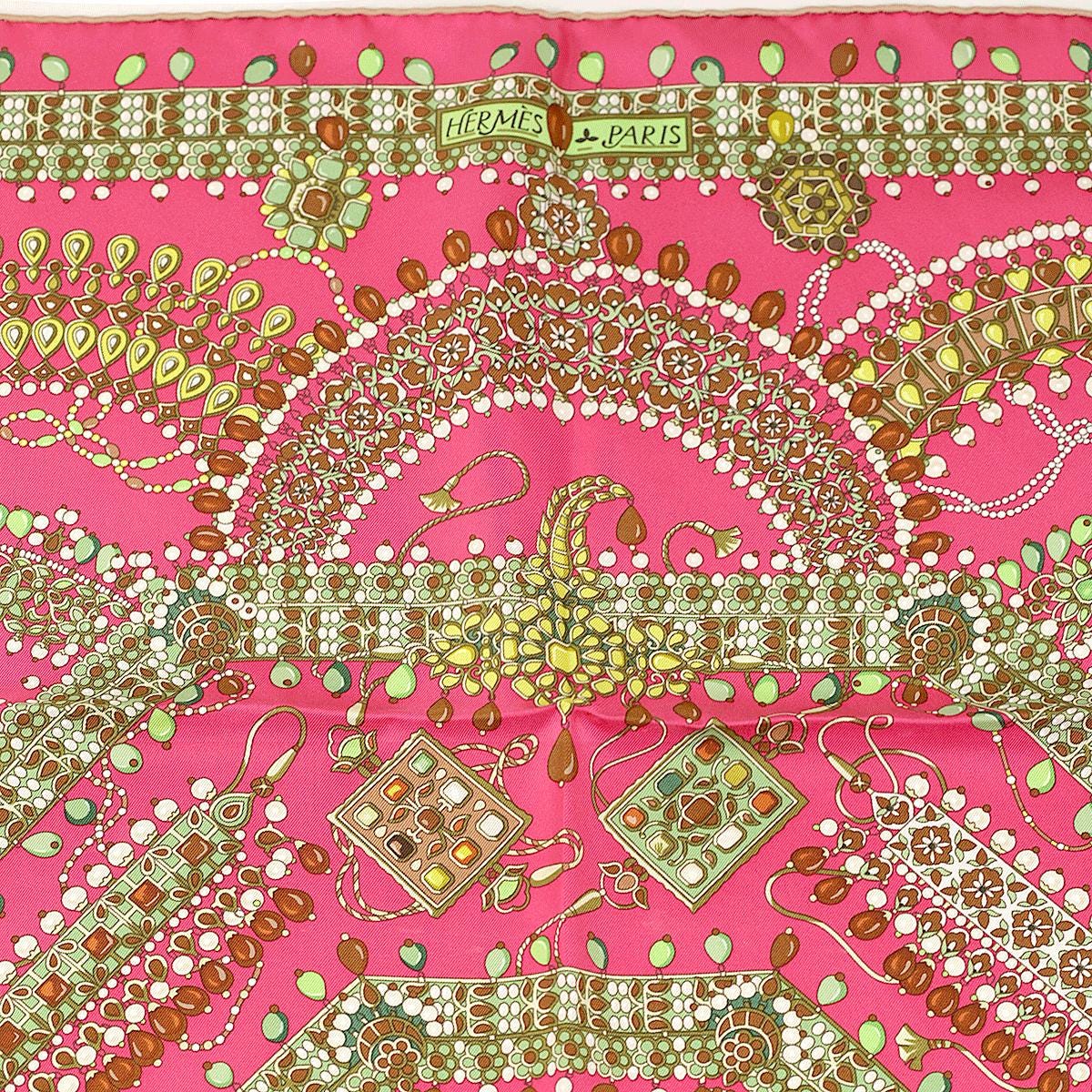 Hermes Scarf "Parures des Maharajas" by Catherine Baschet 90cm Silk