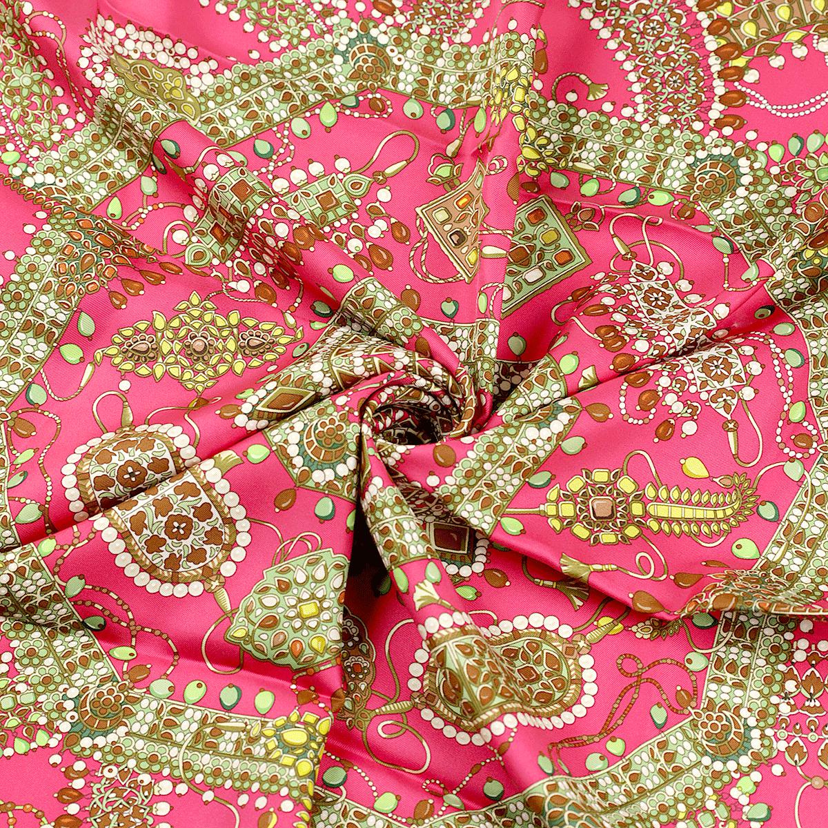 Hermes Scarf "Parures des Maharajas" by Catherine Baschet 90cm Silk