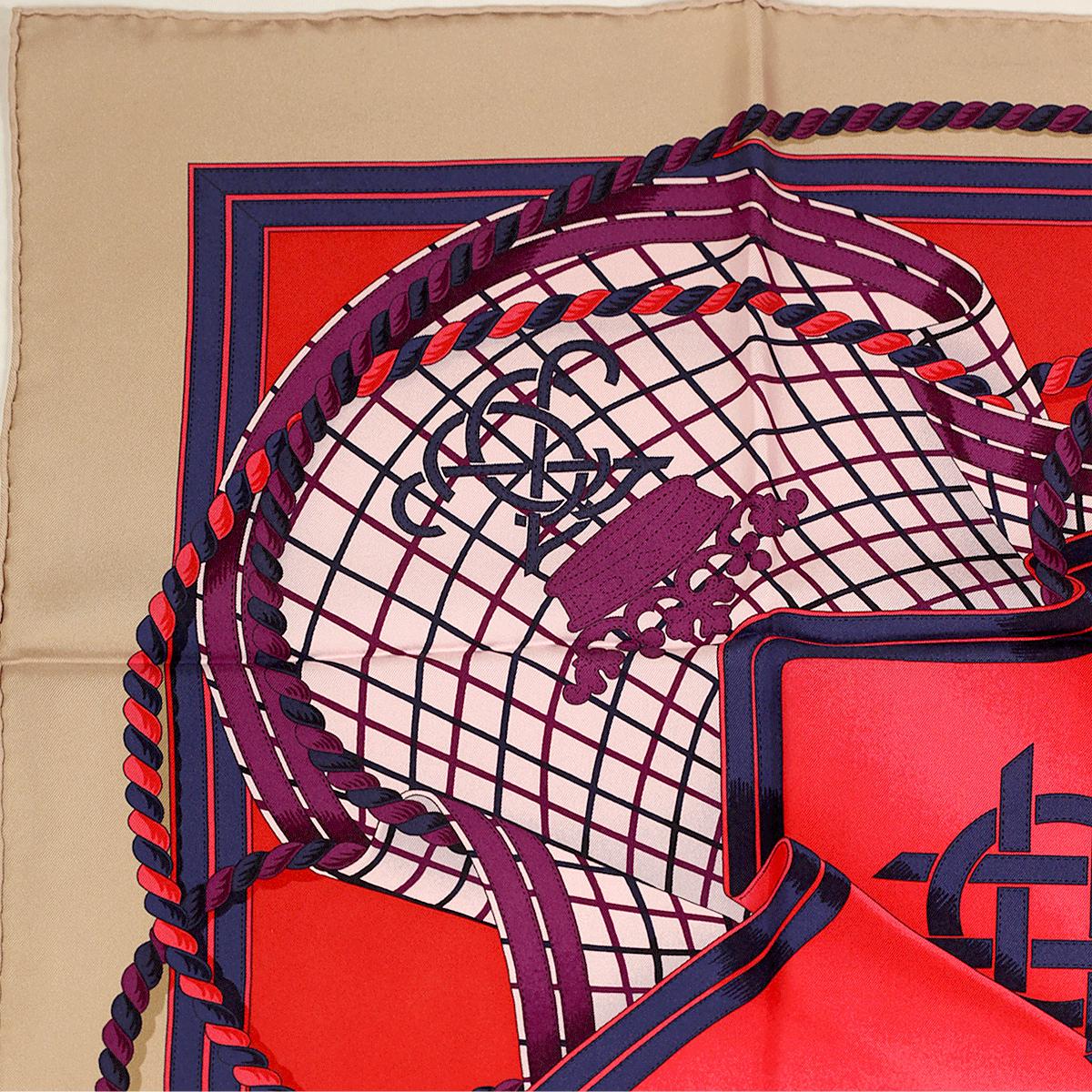 Hermes Scarf "Grande Tenue" by Henri d'Origny 90cm Silk Wash Scarf