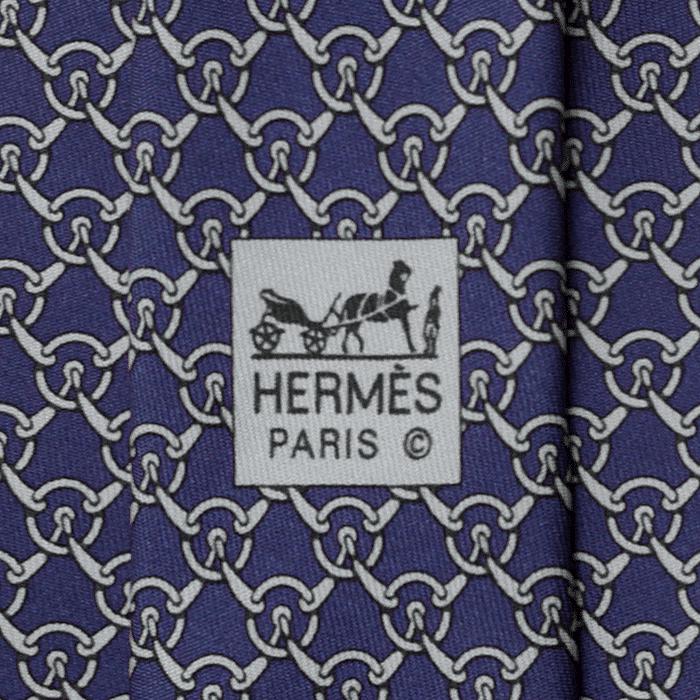 Hermes Men's Silk Tie Equestrian Geometric Pattern 5200 | Necktie Cravate