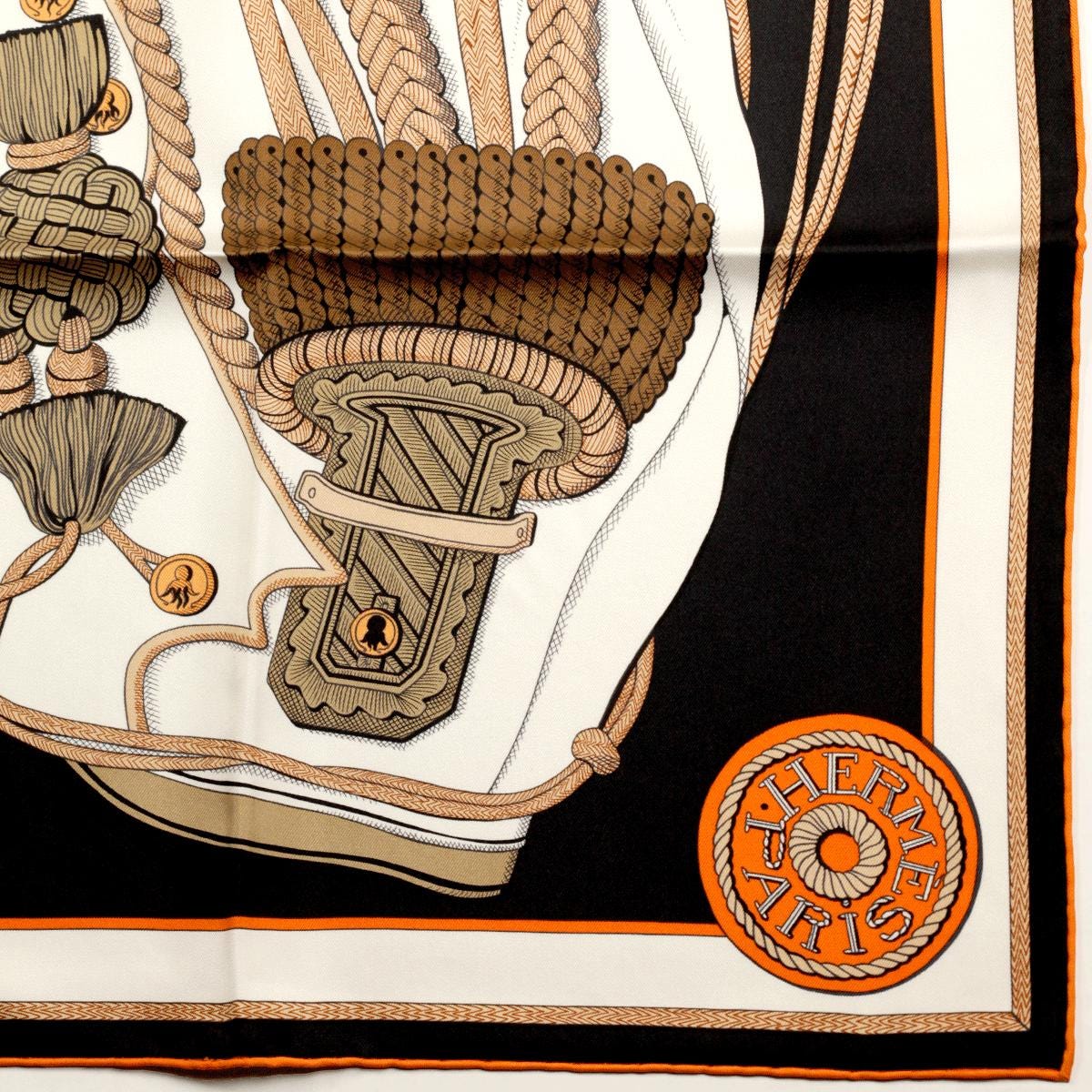 Hermes Scarf "Zouaves et Dragons" by Virginie Jamin 90cm Silk