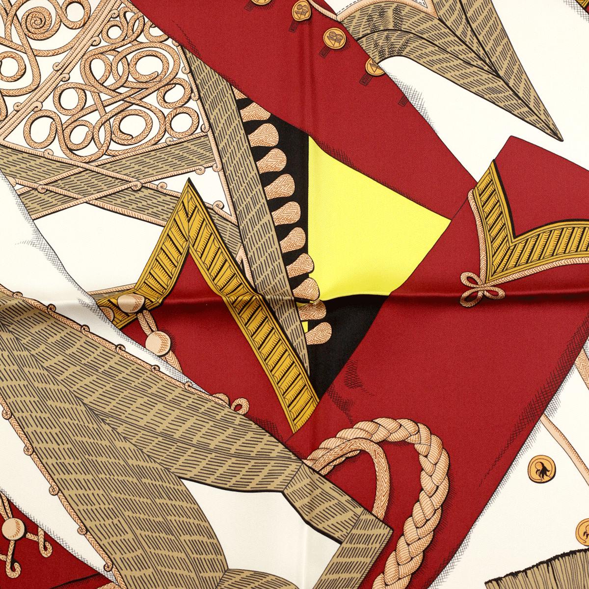 Hermes Scarf "Zouaves et Dragons" by Virginie Jamin 90cm Silk