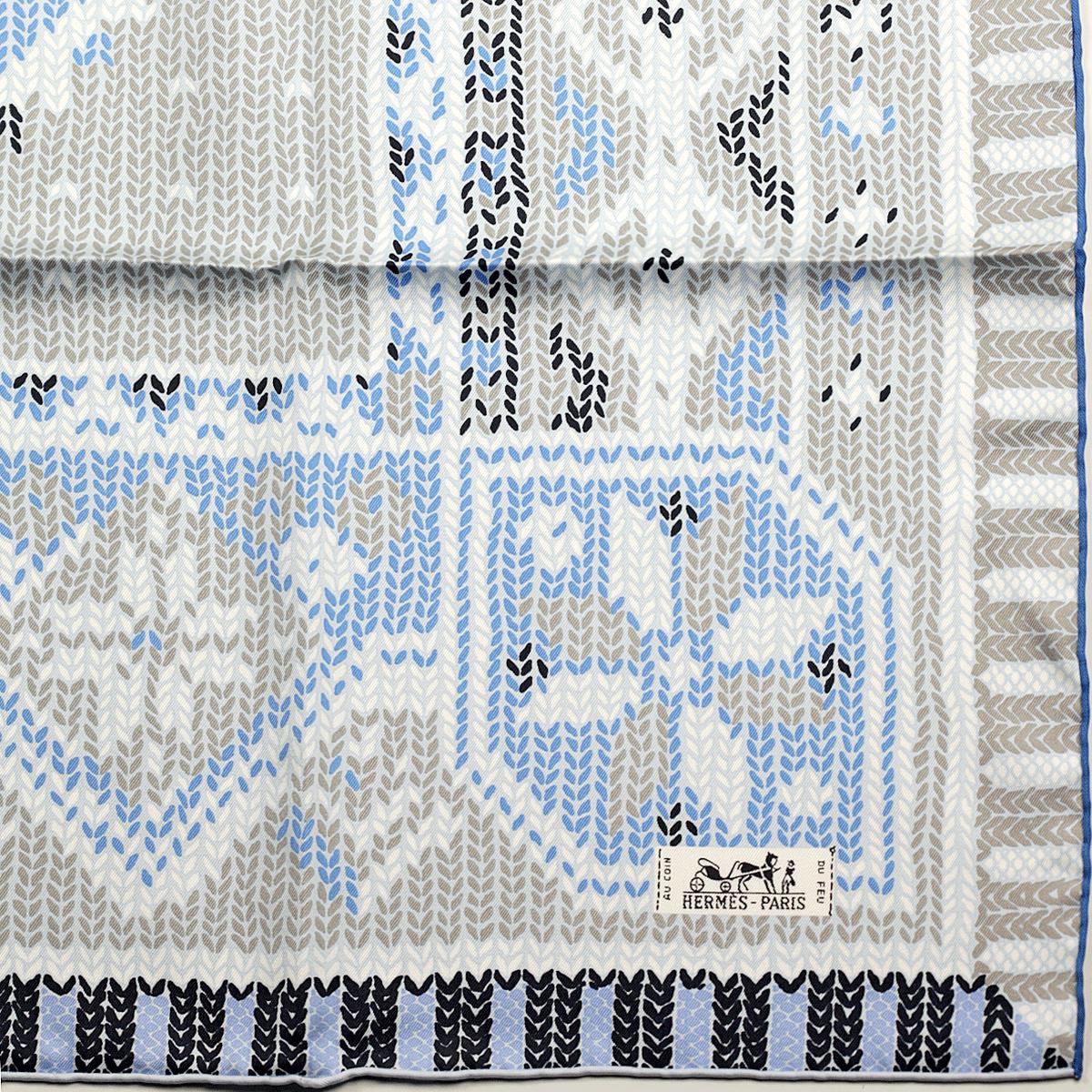 Hermes Scarf "Au Coin du Feu" by Dimitri Rybaltchenko 90cm Silk