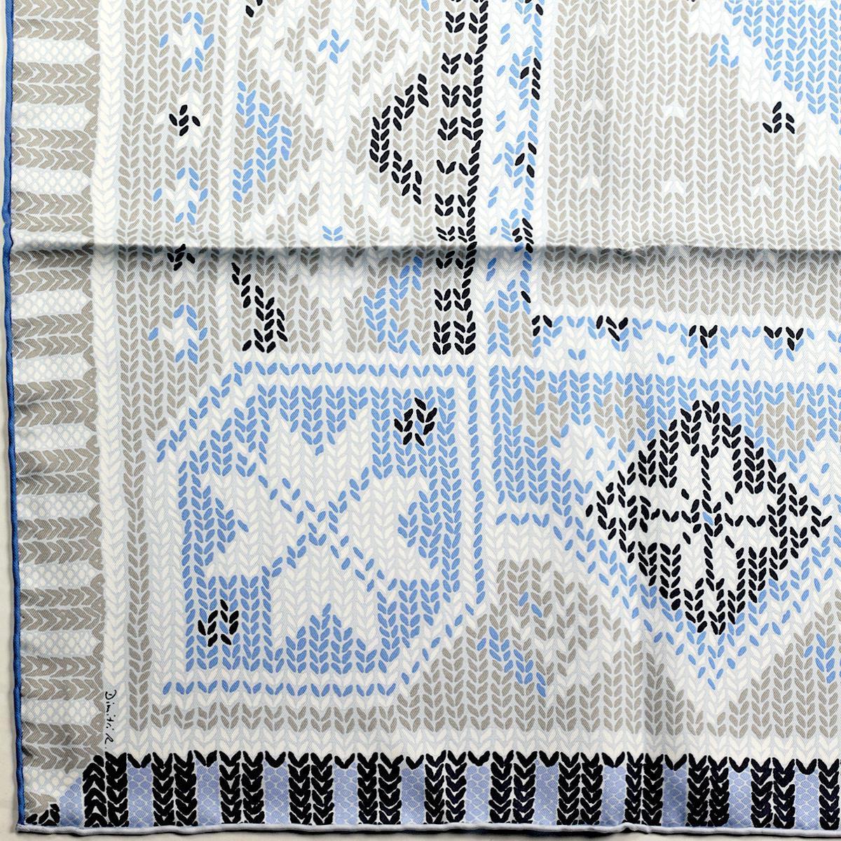 Hermes Scarf "Au Coin du Feu" by Dimitri Rybaltchenko 90cm Silk