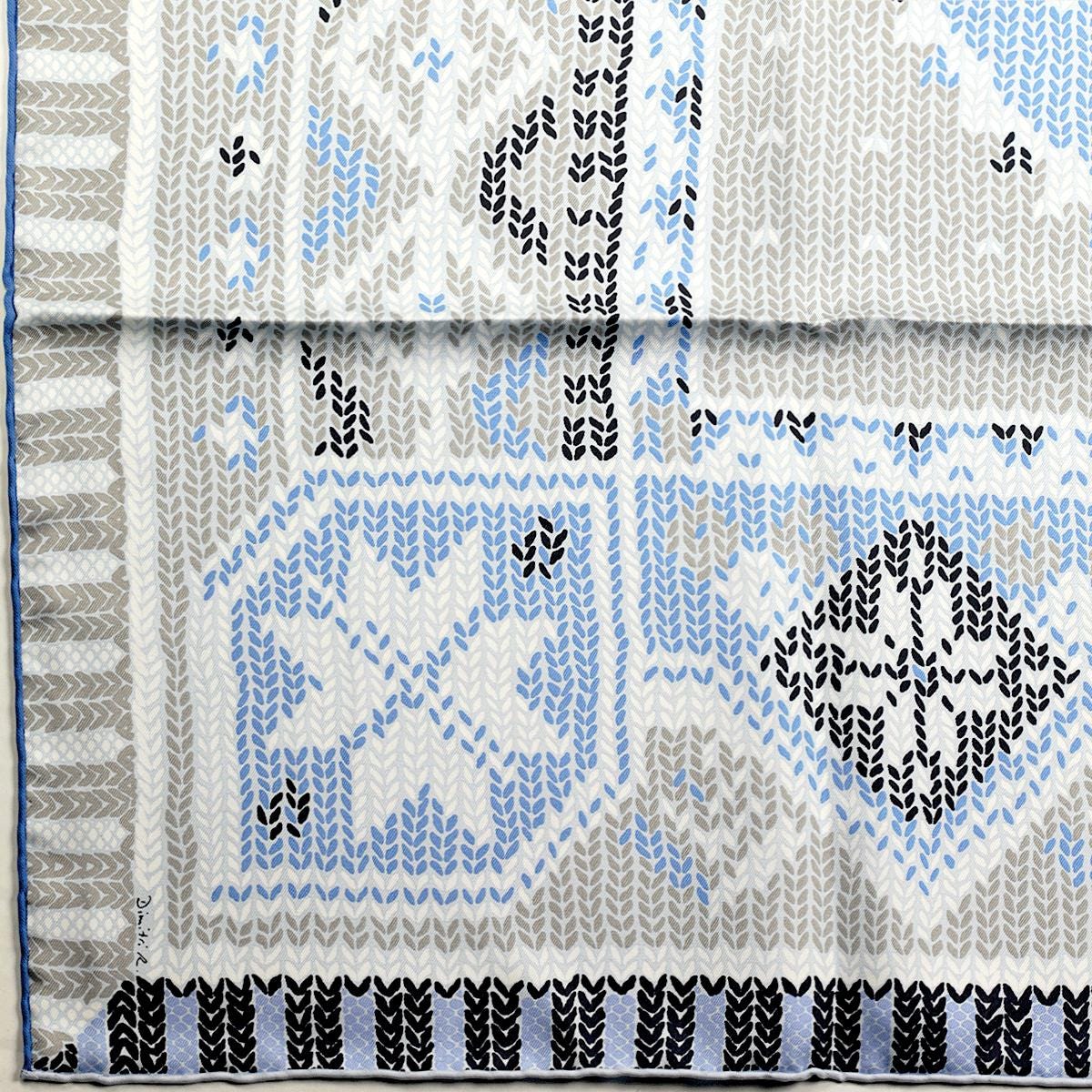 Hermes Scarf "Au Coin du Feu" by Dimitri Rybaltchenko 90cm Silk