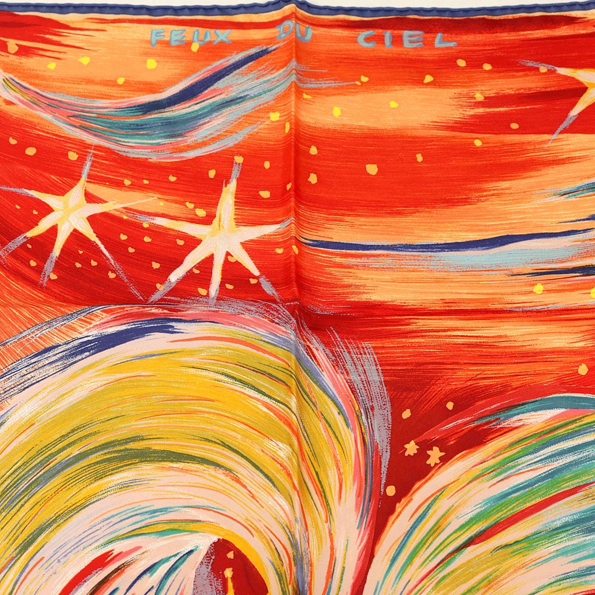 Hermes Scarf "Feux du Ciel" by Sefedin Kwumi 90cm Silk | Foulard Carre