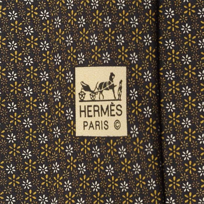 Hermes Men's Silk Tie Floral Pattern 5545 | Necktie Cravate
