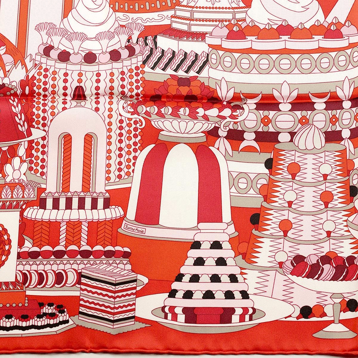 Hermes Scarf "La Patisserie Francaise" by Pierre Marie 90cm Silk