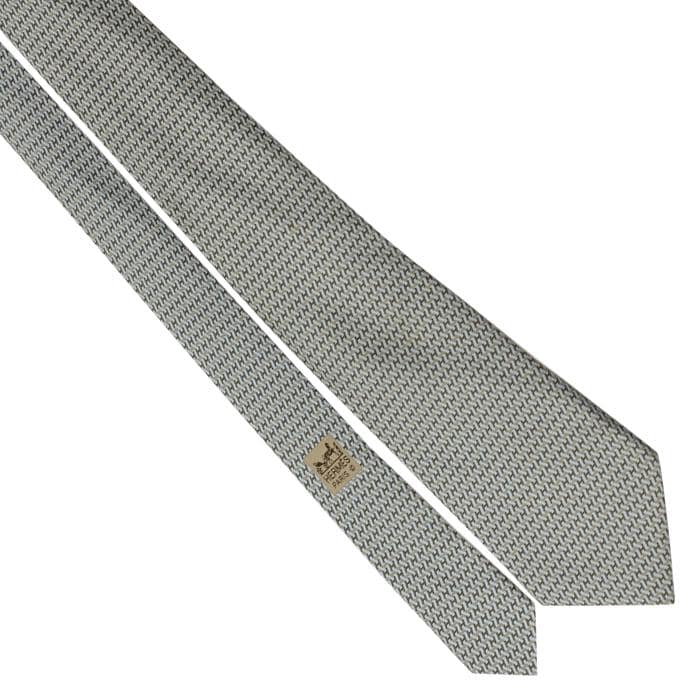 Hermes Men's Silk Tie Vintage H Geometric Pattern 7605 | Necktie Cravate