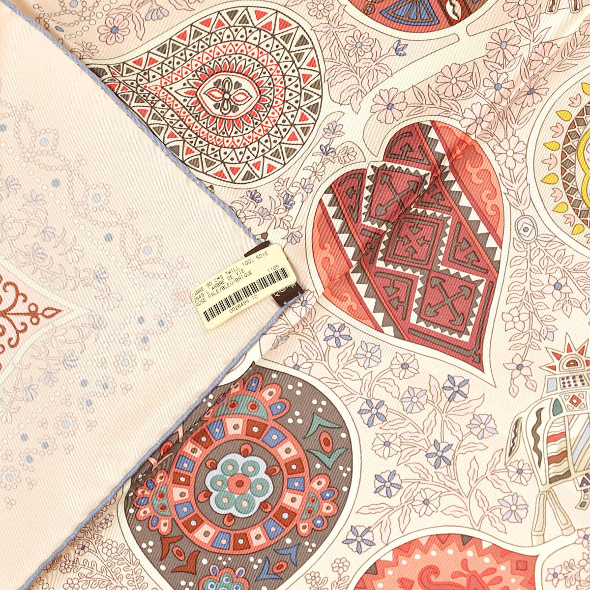 Hermes Scarf "L'Arbre de Vie" by Christine Henry 90cm Silk | Foulard Carre