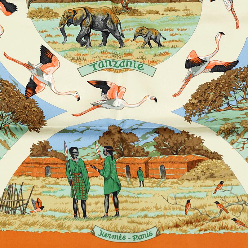 Hermes Scarf "Tanzanie" by Robert Dallet 90cm Silk | Carre Foulard