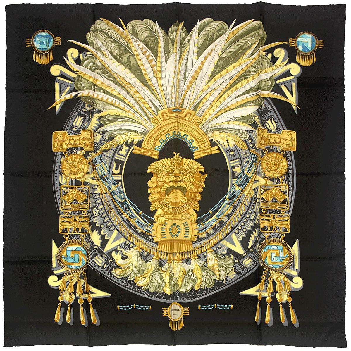Hermes Scarf "Mexique" by Caty Latham 90cm Silk