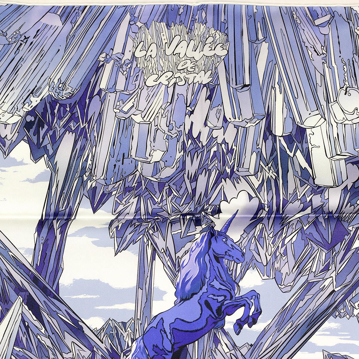 Hermes Scarf "La Vallee de Cristal" by Ugo Bienvenu 90cm Silk | Carre Foulard