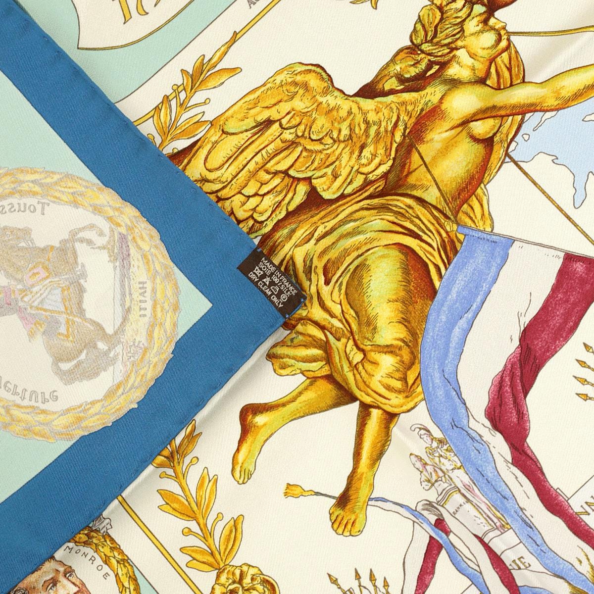 Hermes Scarf "Marquis de Lafayette" by Kermit Oliver 90cm Silk | GRAIL Carre Foulard
